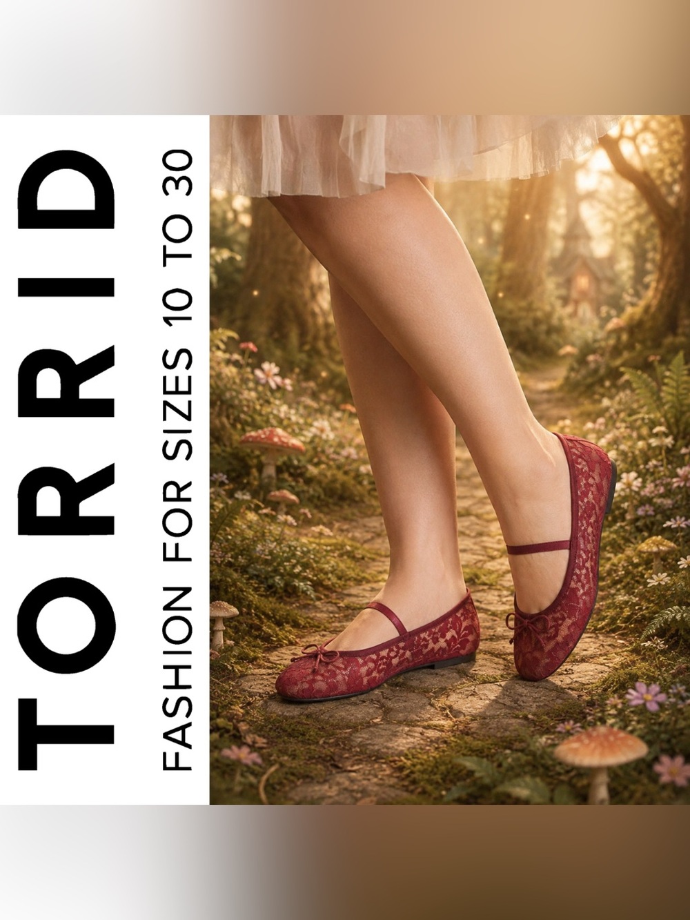 Torrid Wine Red Romantic Lace Mary Jane Flats, Size 9 WW or Size 10, NWT!